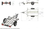 Remorque moto 1 rail unitraler sans plancher – Image 4